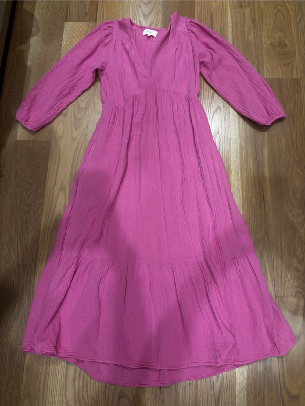 Fuchsia gauze midi dress by Xirena